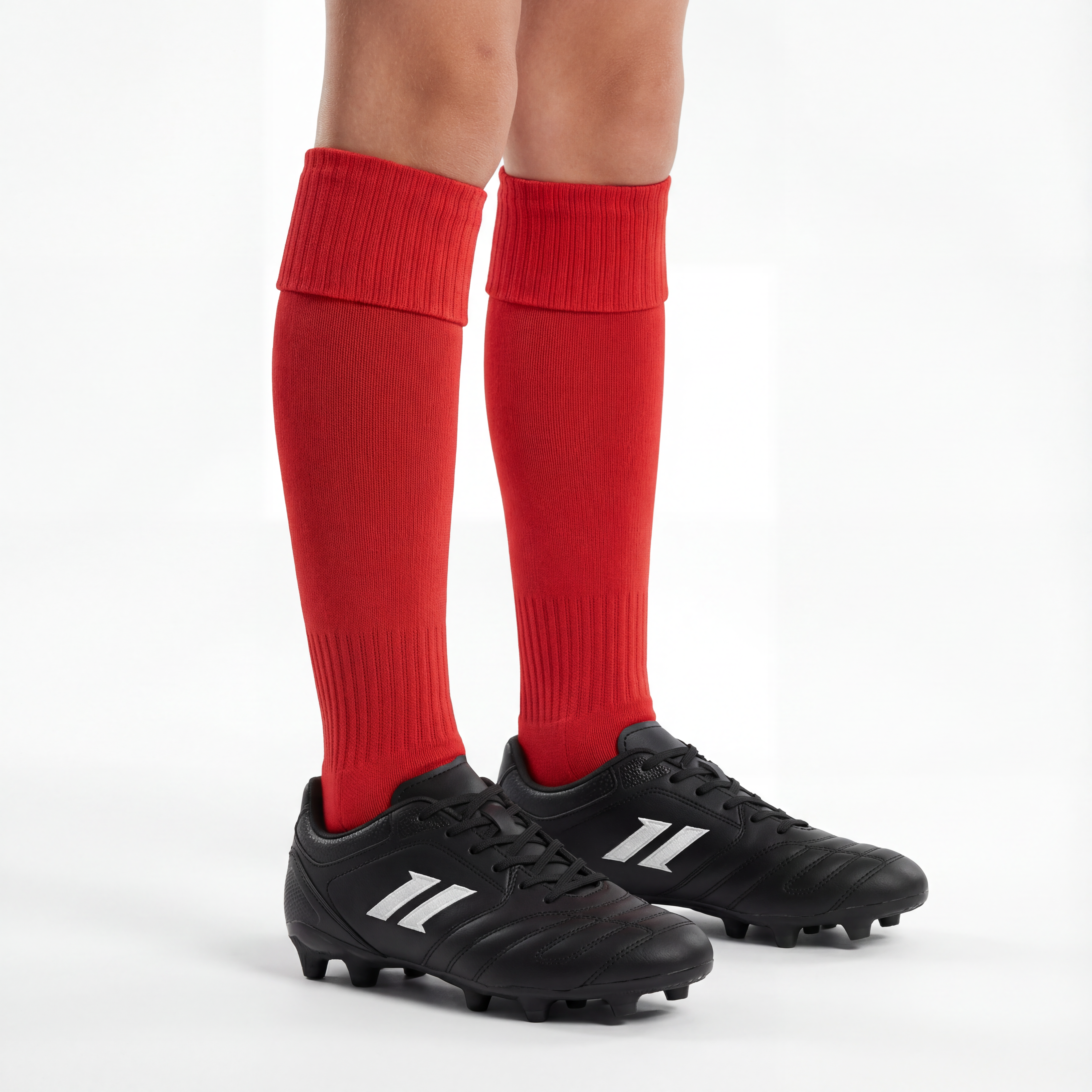 Chaussettes de football enfant rouges pour entraînement et match