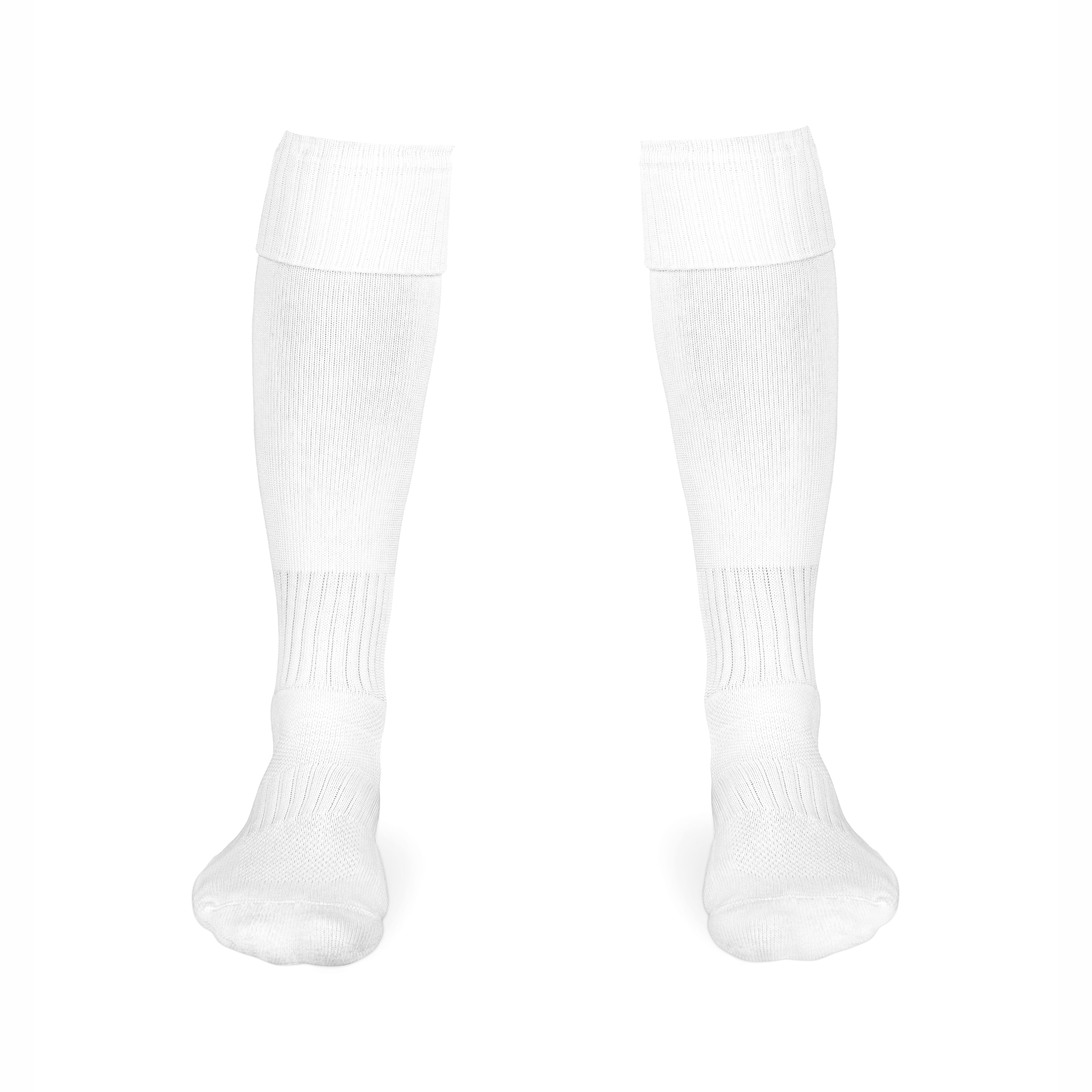 Chaussettes de football enfant blanches pour entraînement et match