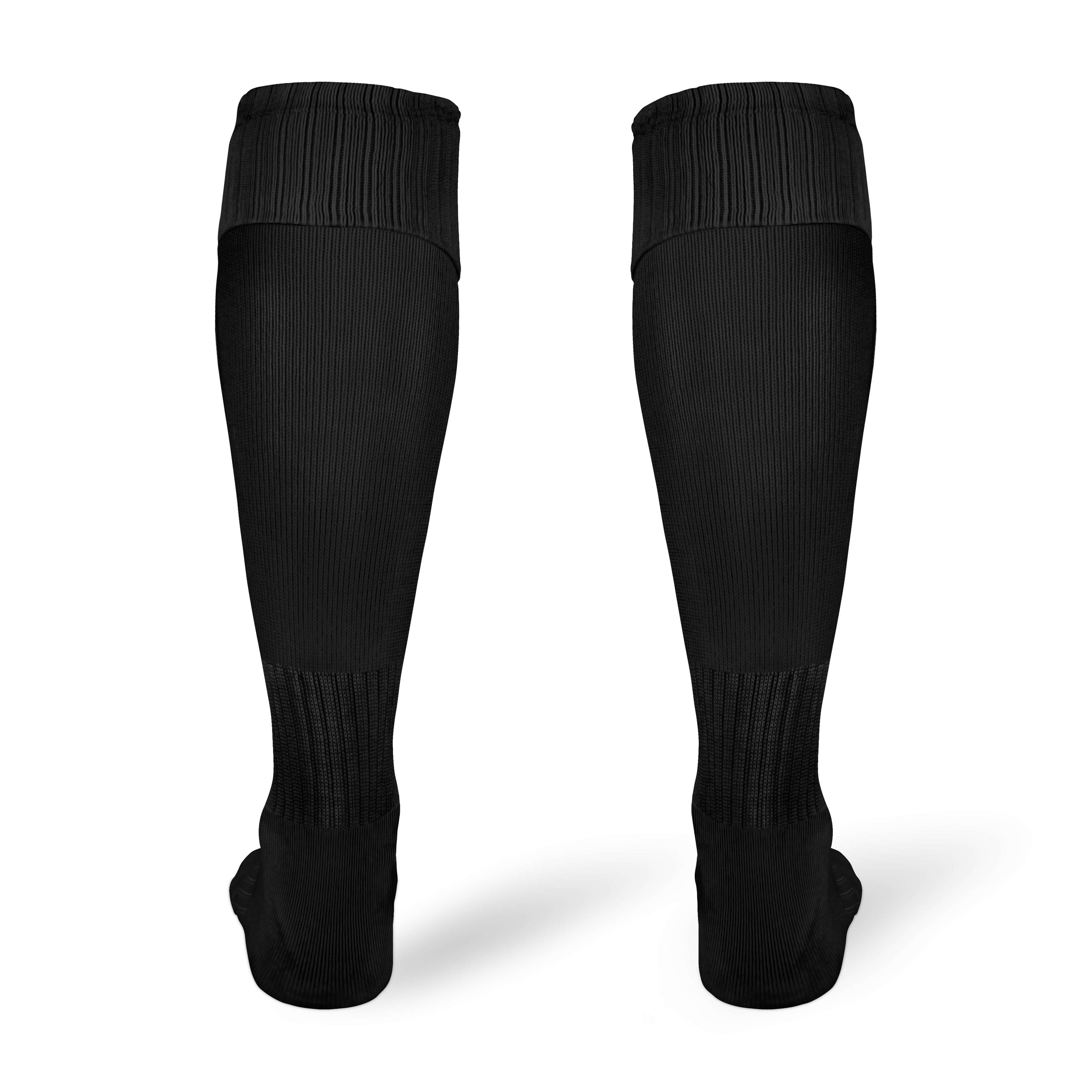 Chaussettes de football enfant noires pour entraînement et match
