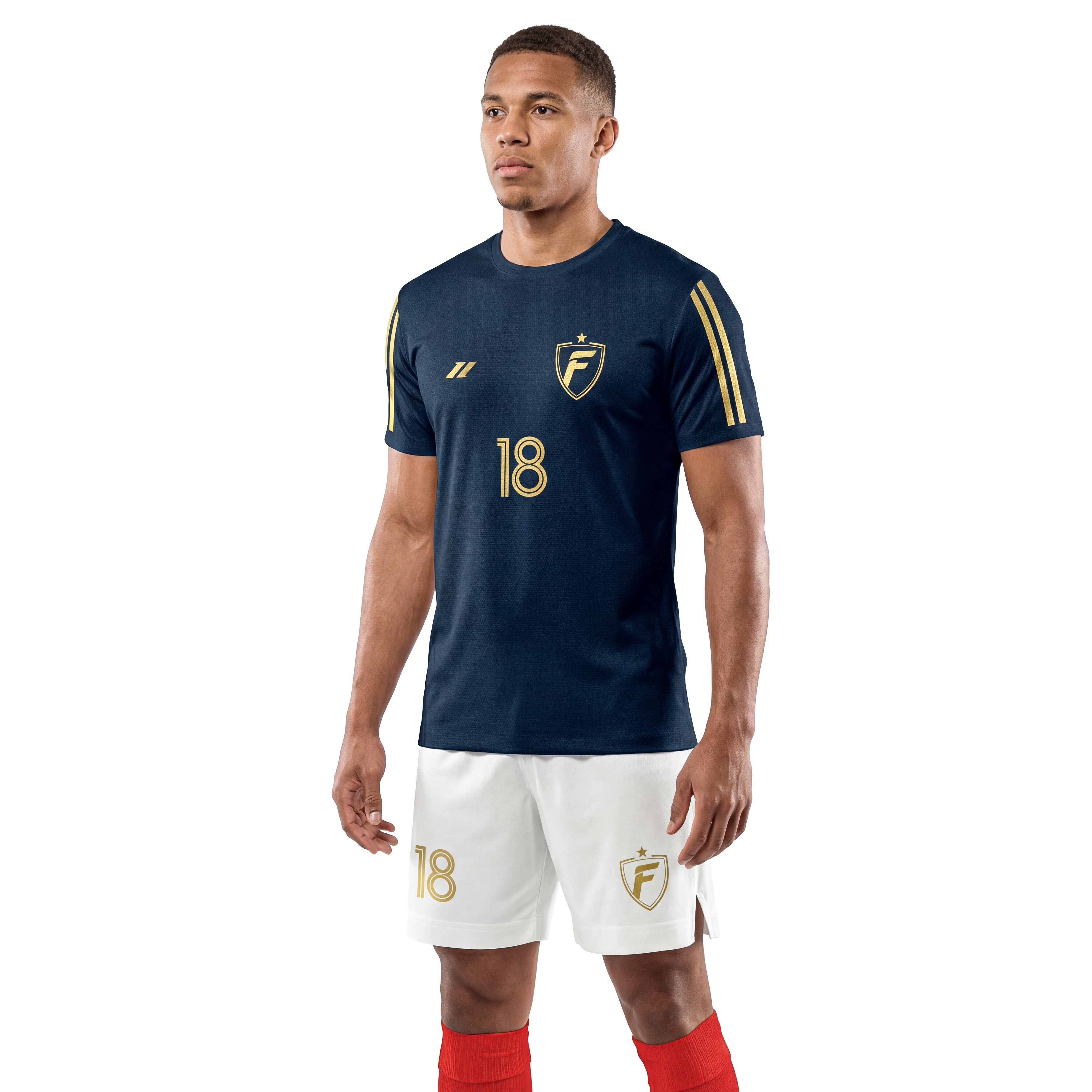 Ensemble de football homme personnalisé bleu marine