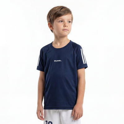 Maillot de sport enfant bleu marine technique