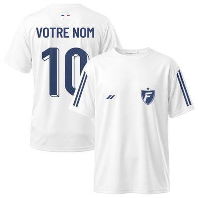 Maillot de football enfant personnalisé blanc