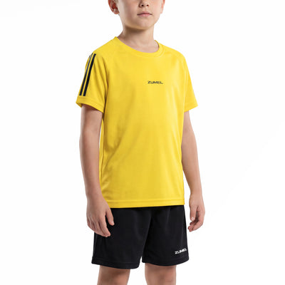 Maillot de sport enfant jaune en polyester