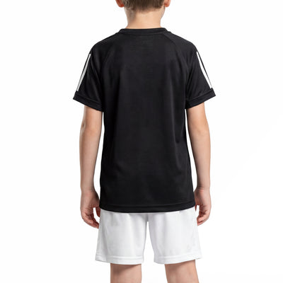 T-shirt de sport enfant noir léger en polyester