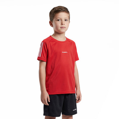 Maillot de sport enfant rouge respirant