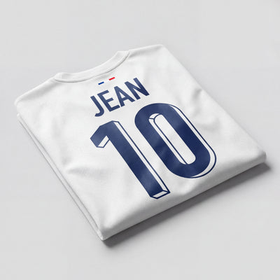 Maillot de football enfant personnalisé blanc