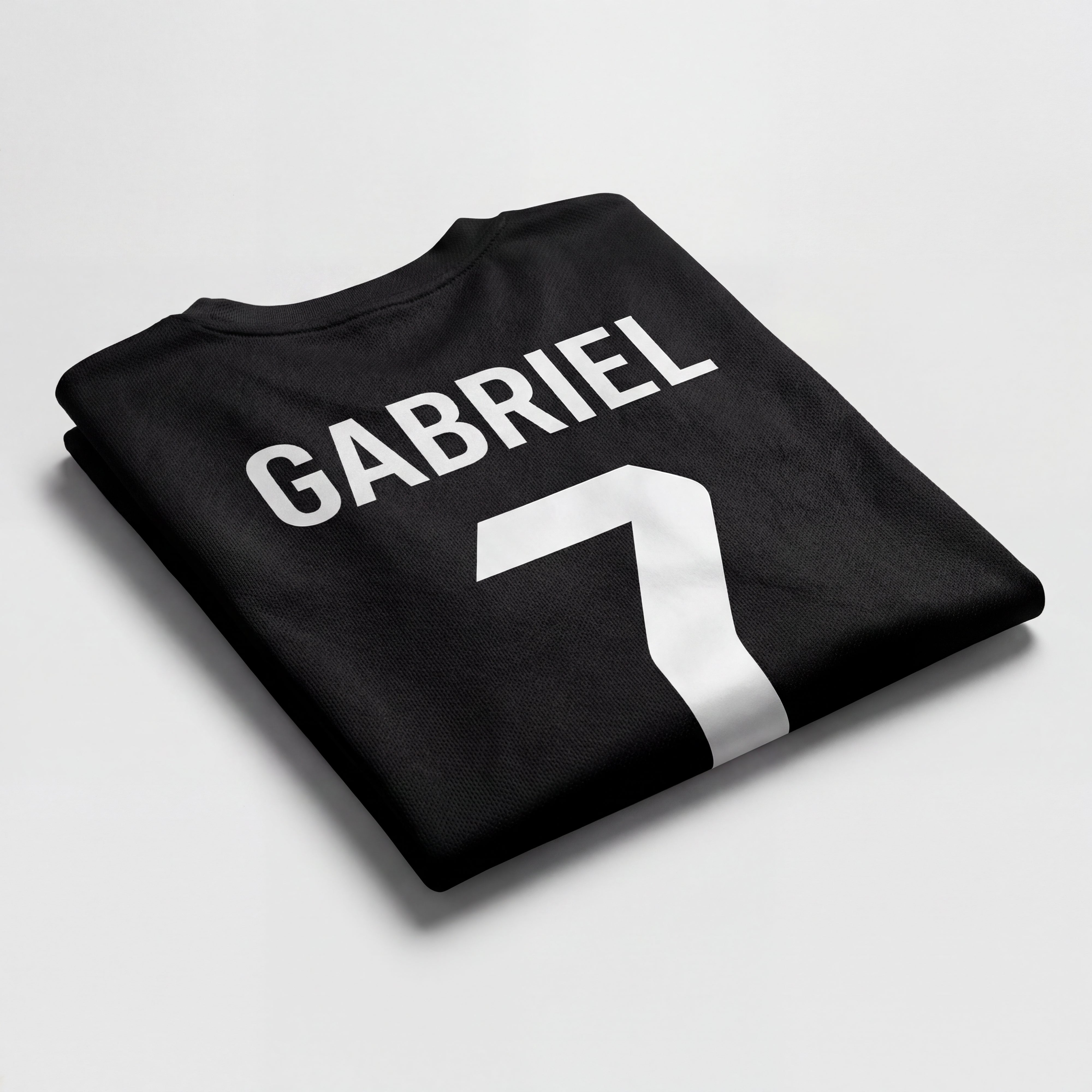 Tenue de football enfant noire avec prénom et numéro