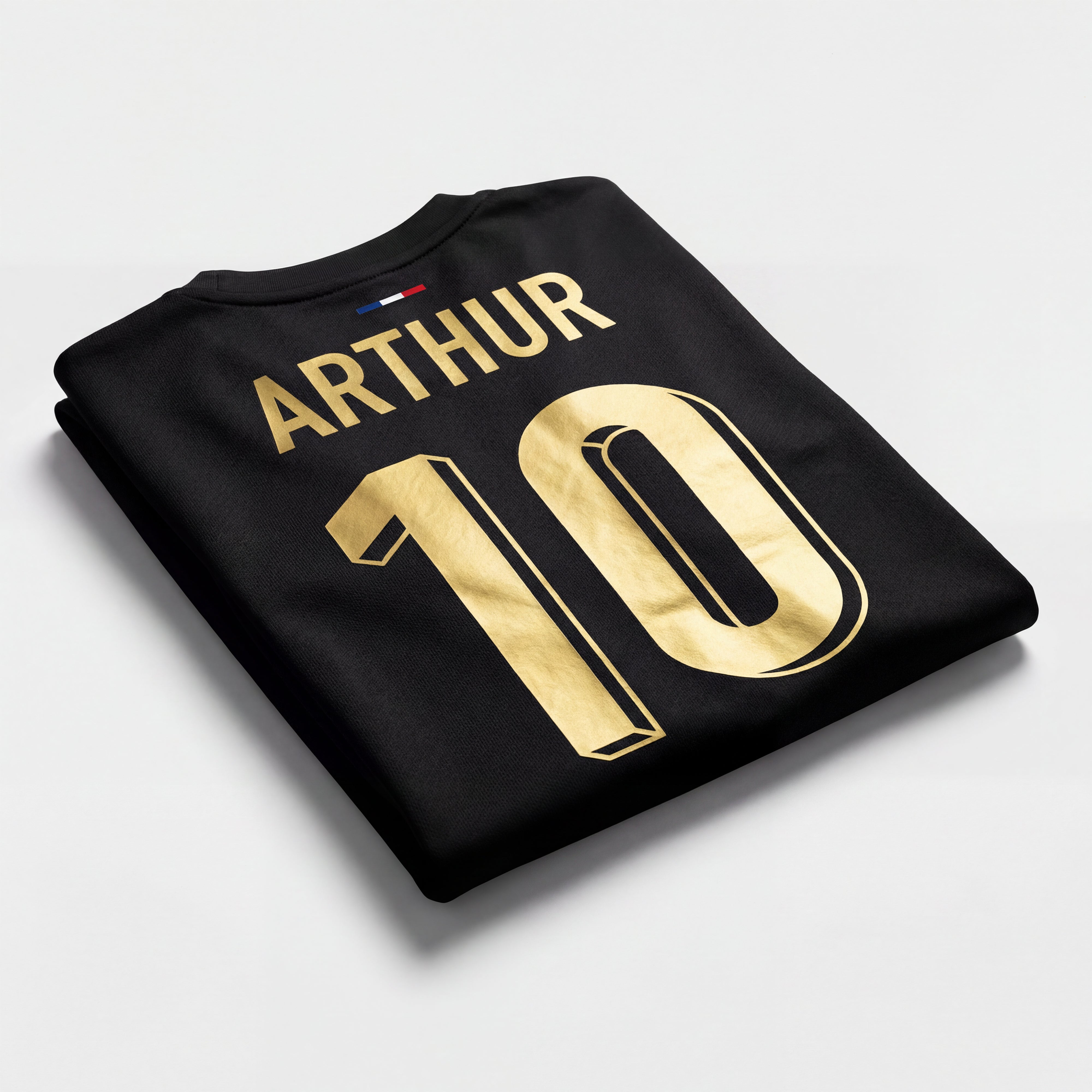 Ensemble de football enfant personnalisé noir et or