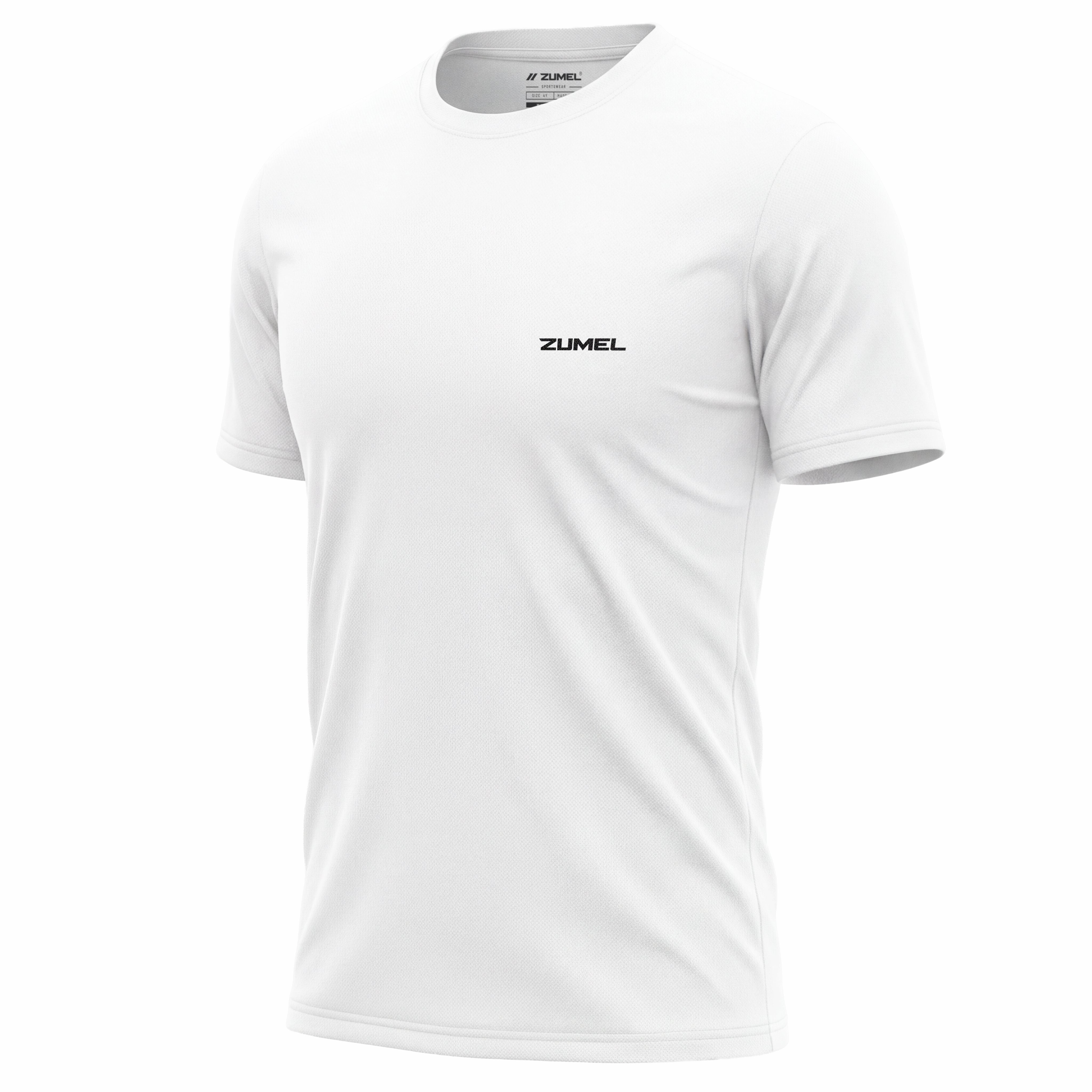 T-shirt de sport homme blanc uni en polyester