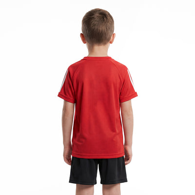 Maillot de sport enfant rouge respirant