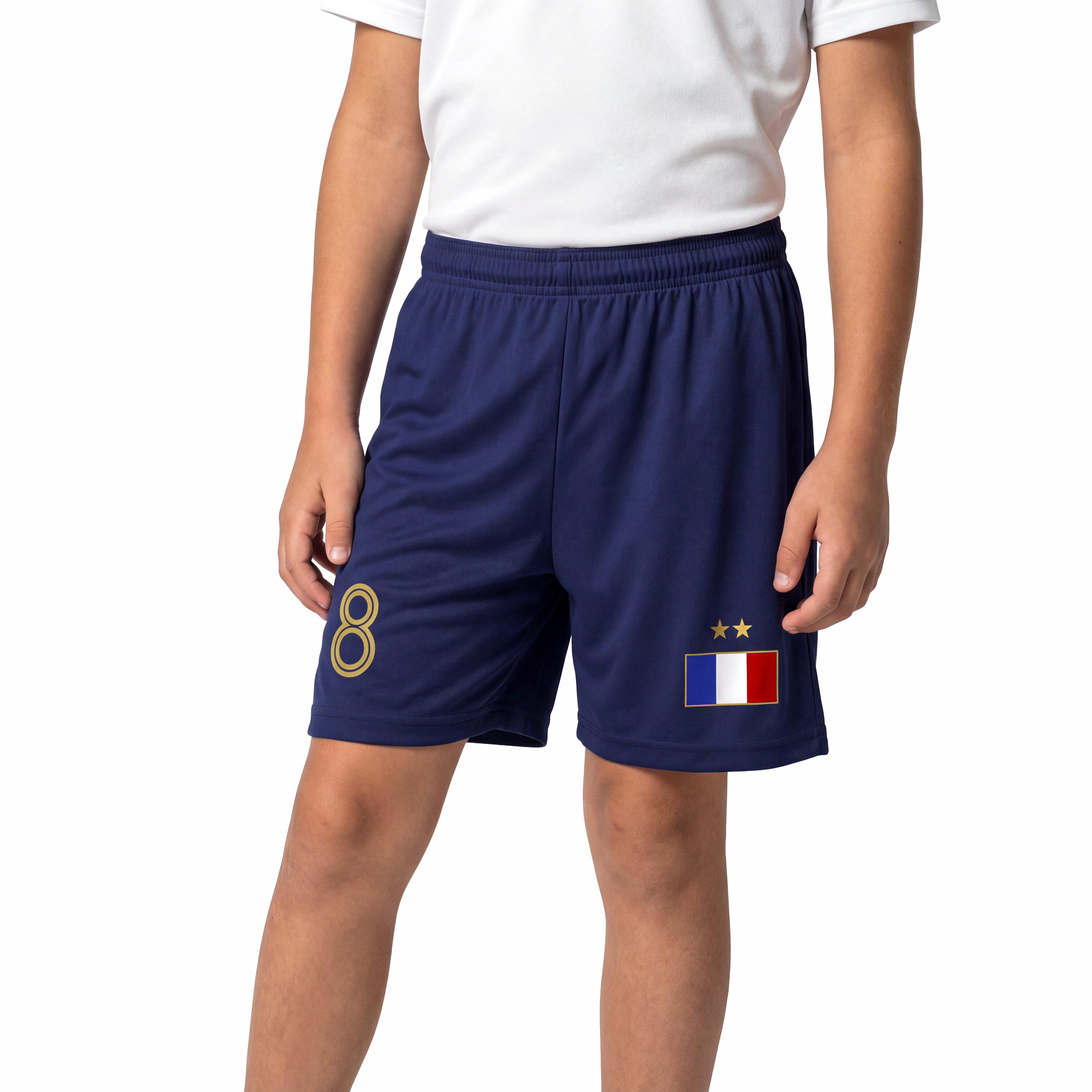 Short de football enfant personnalisé avec numéro
