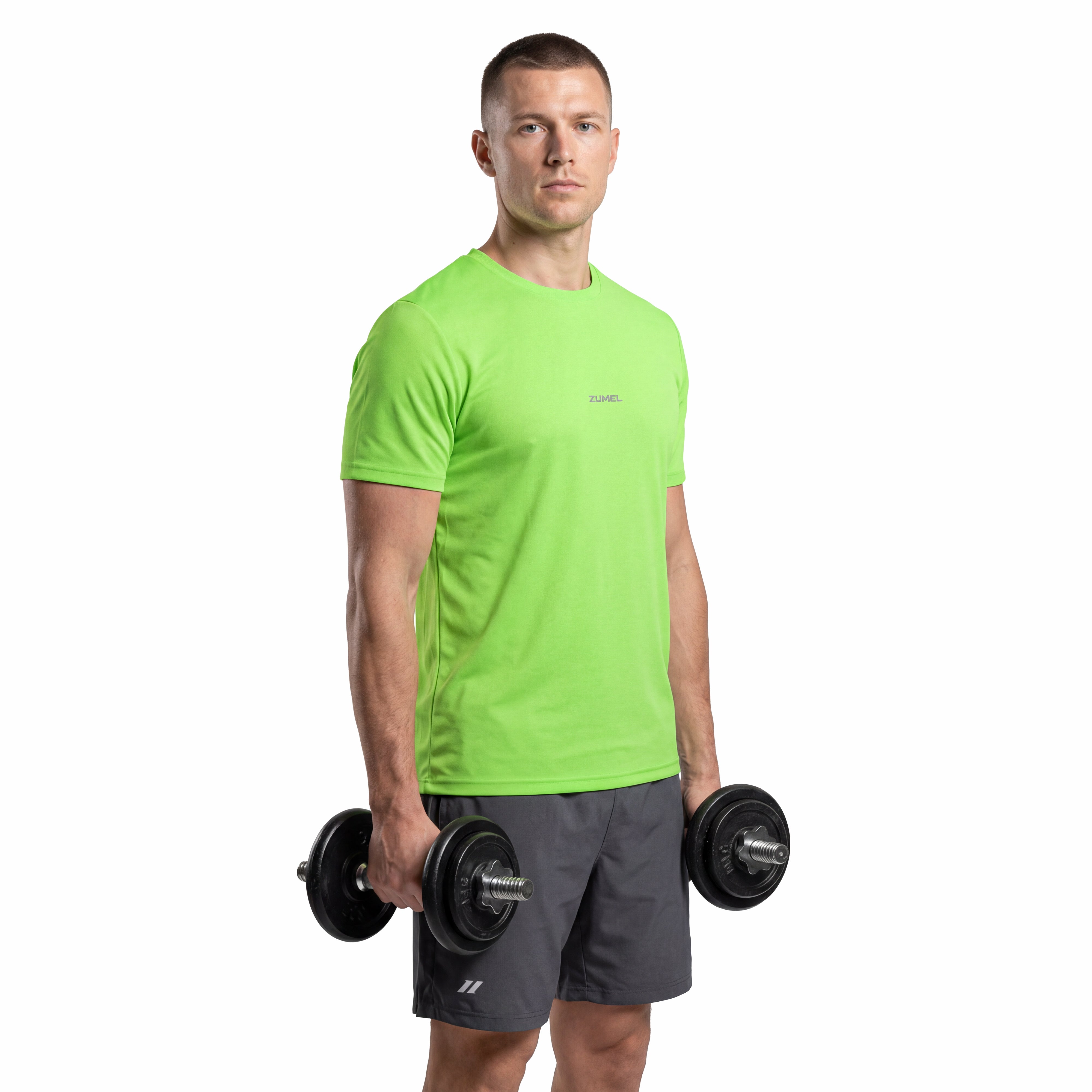 Maillot de running homme vert néon respirant