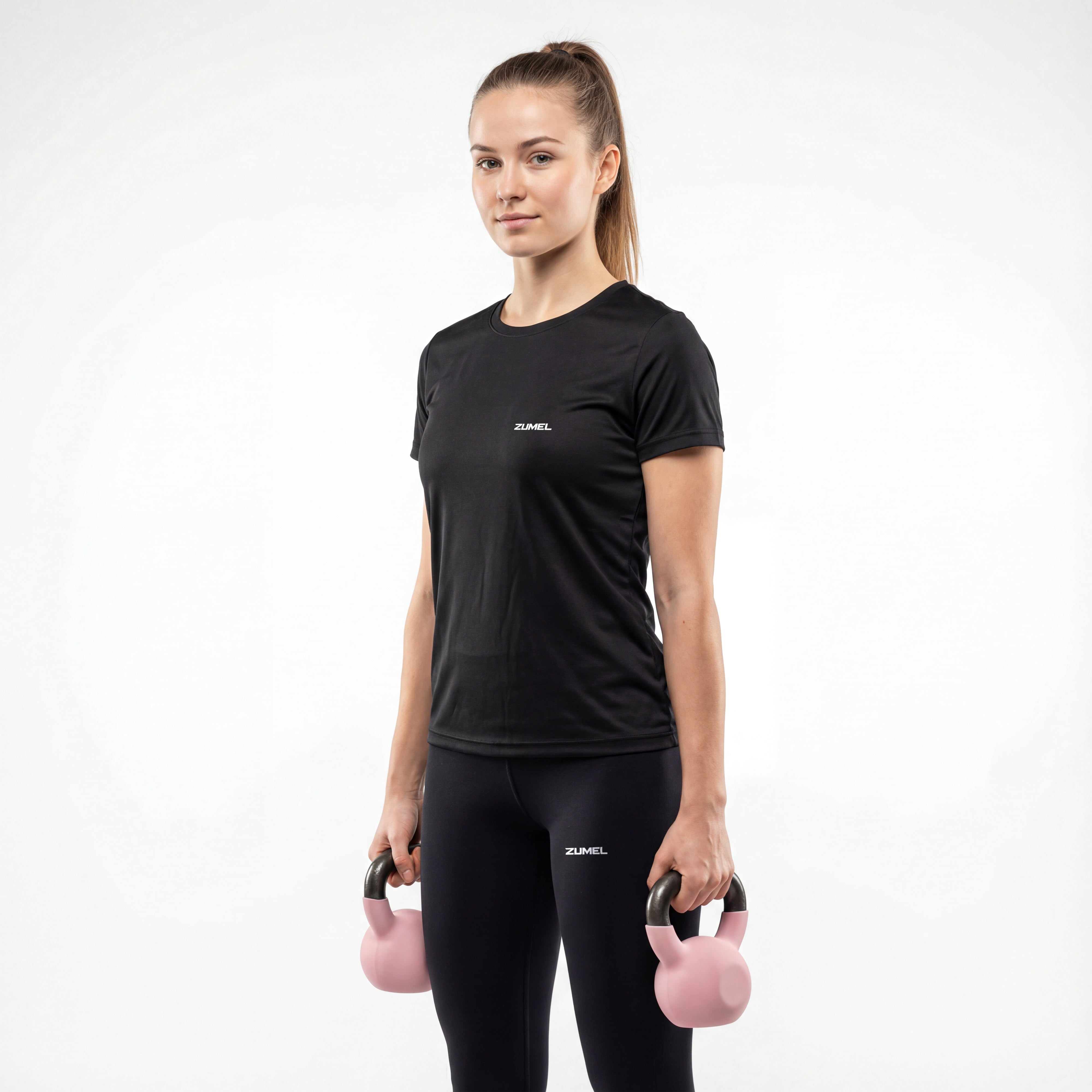 T-shirt de sport femme noir original ZUMEL