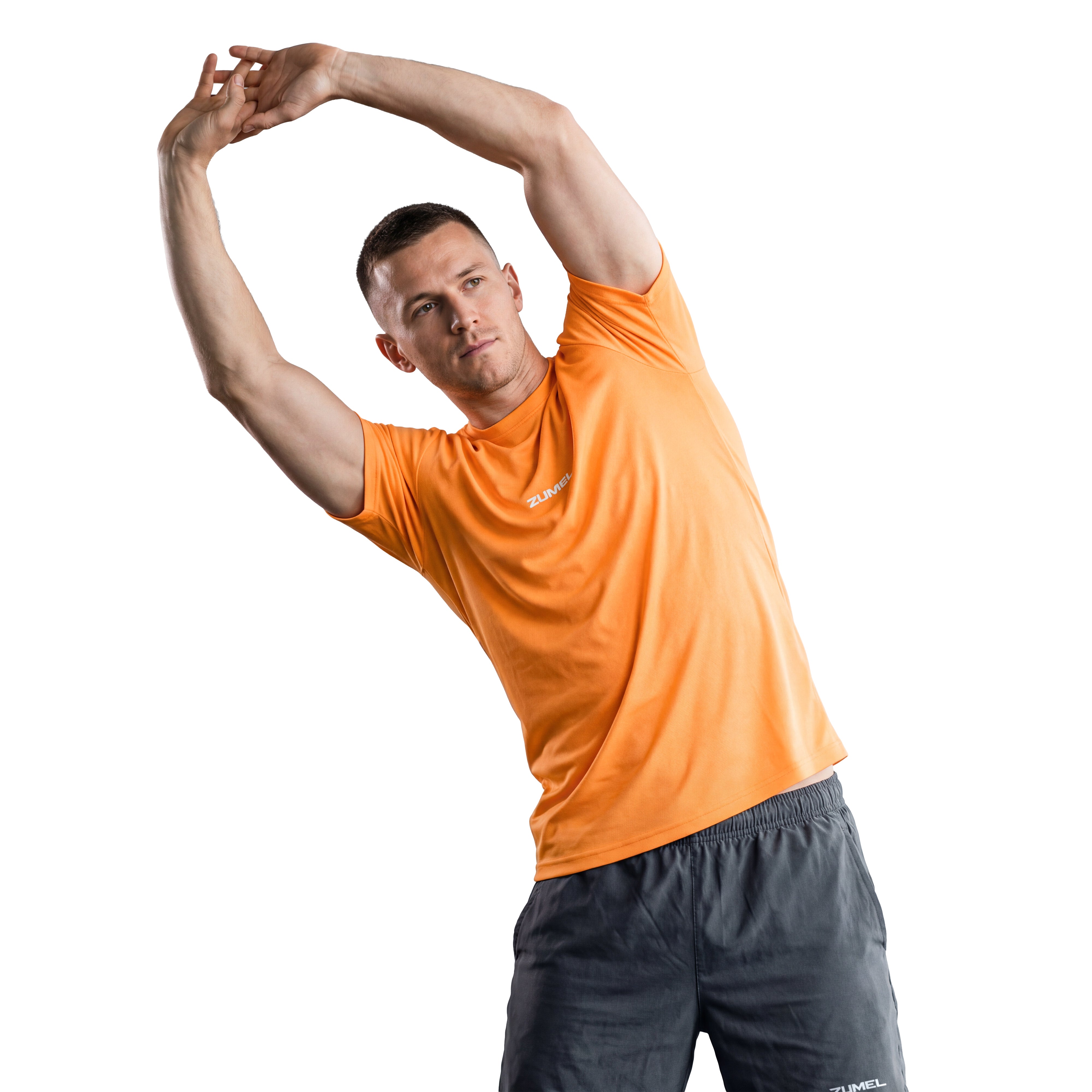 Maillot de sport homme orange fluo pour vélo