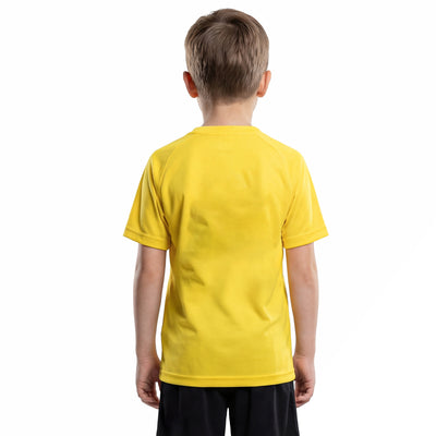 Maillot de sport enfant jaune en polyester