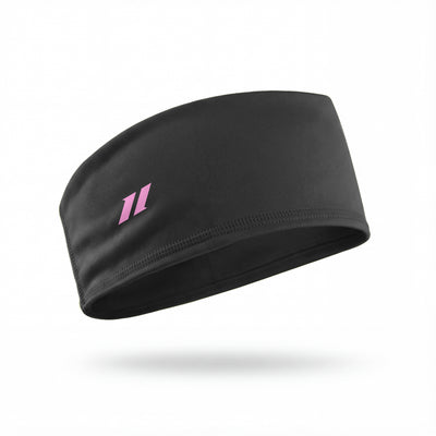 Bandeau de sport noir et rose pour femme