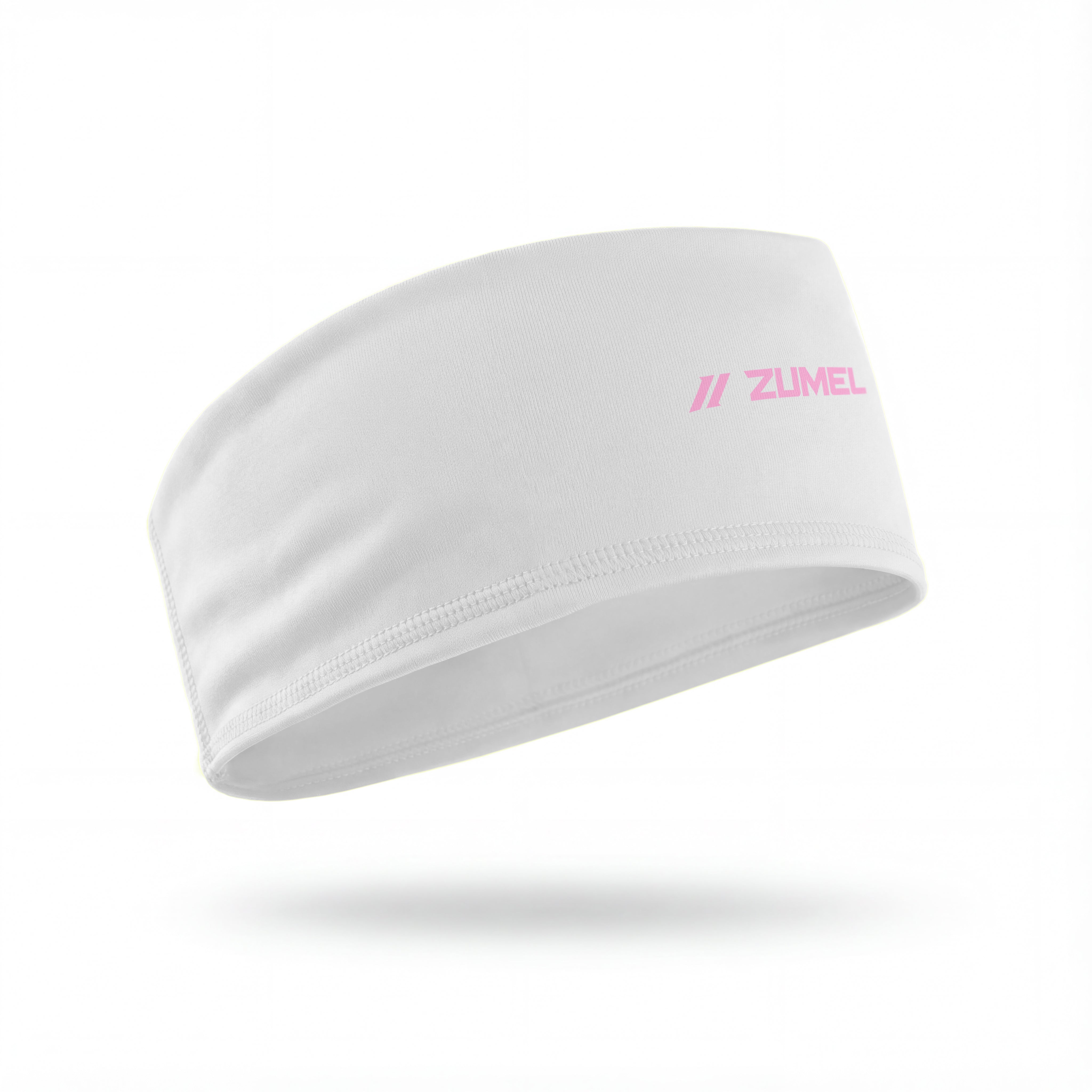 Bandeau de sport blanc et rose pour femme