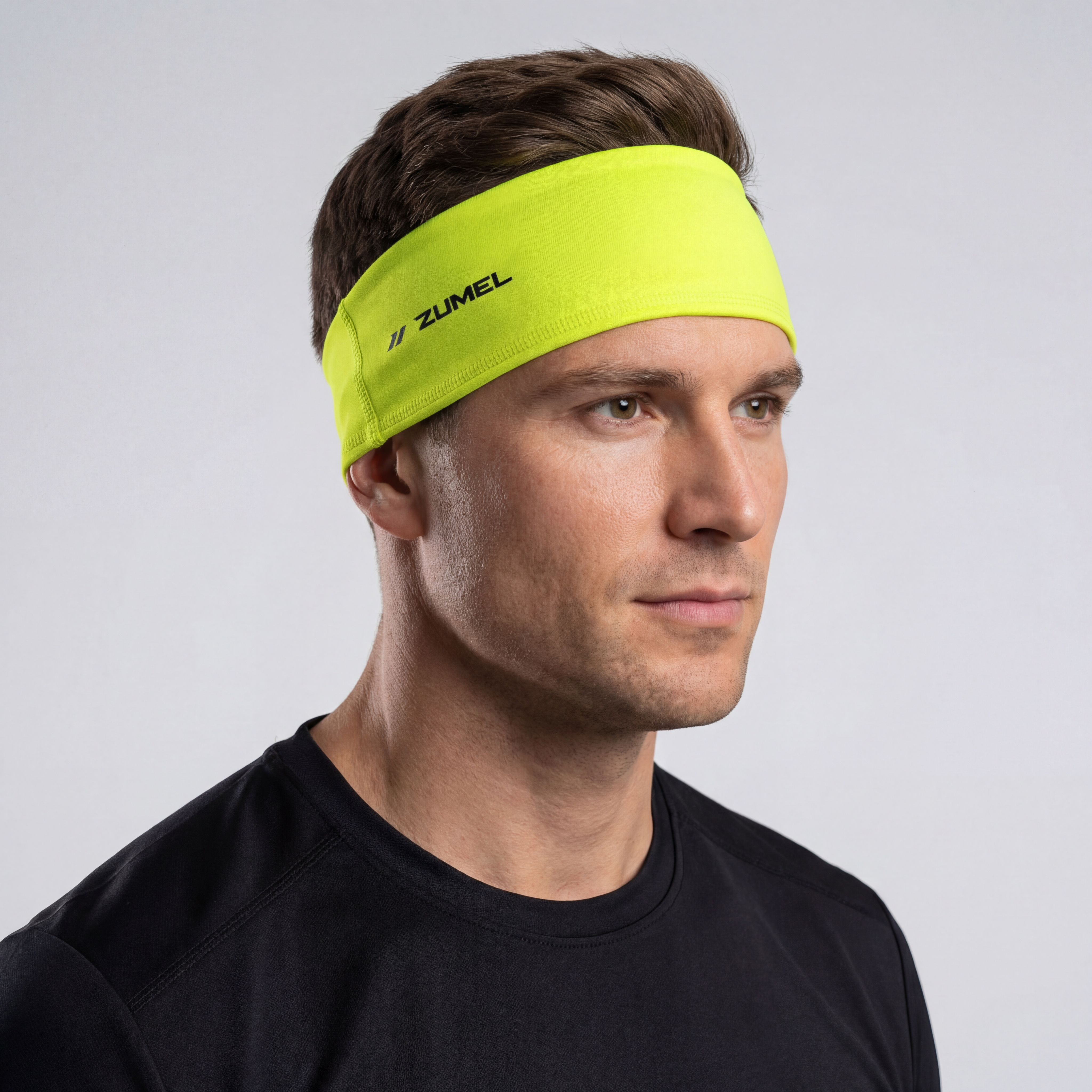 Bandeau de sport vert fluo pour homme