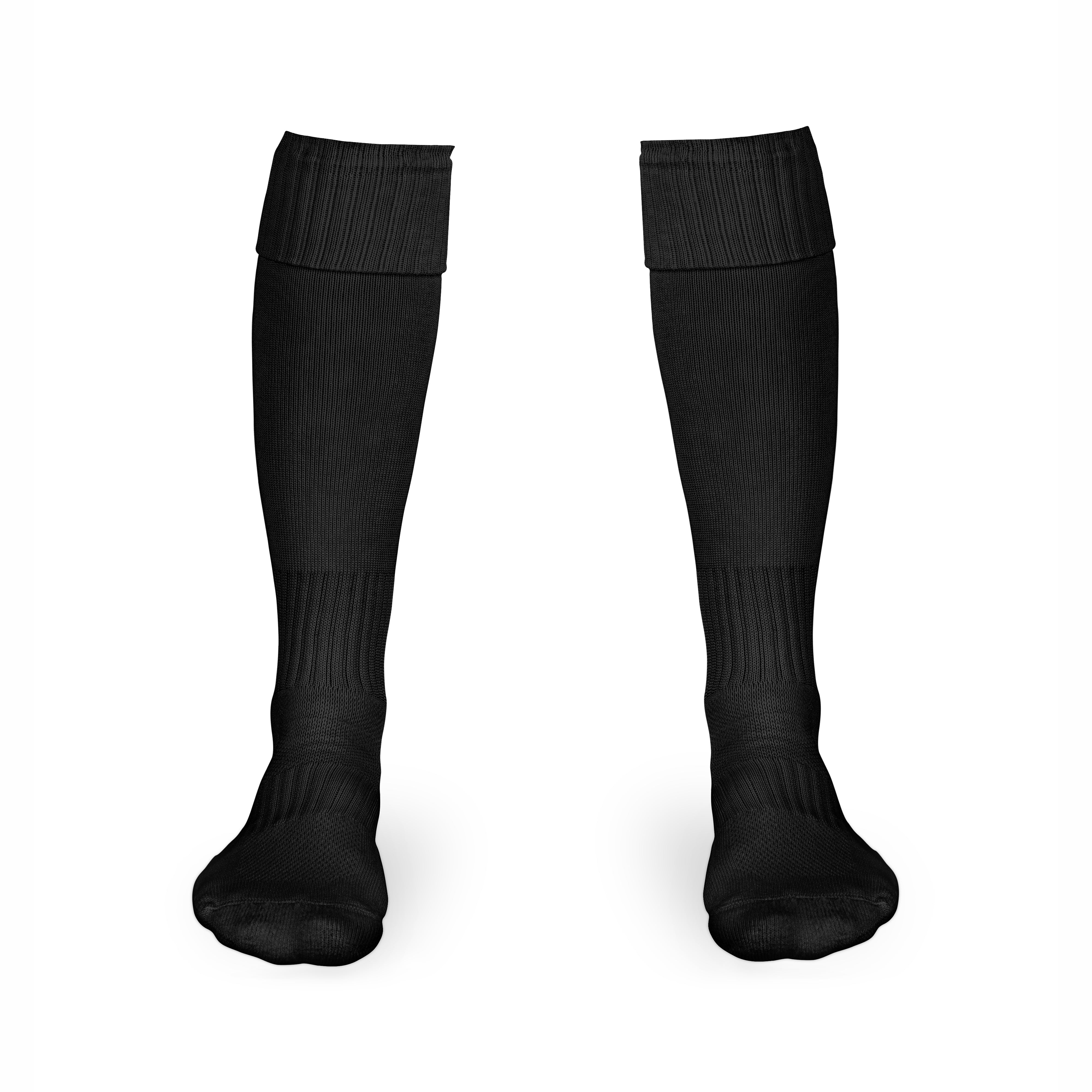 Chaussettes de football enfant noires pour entraînement et match