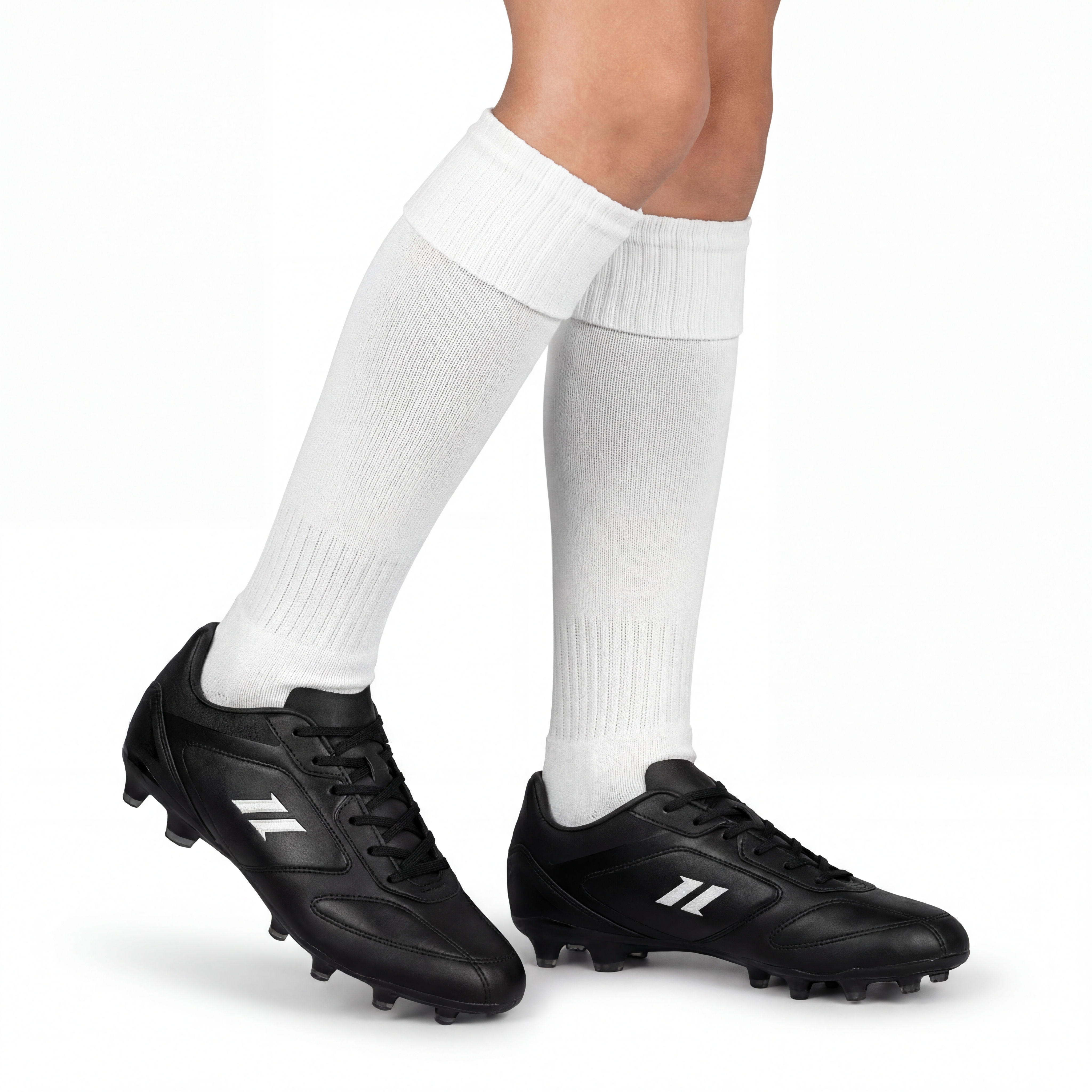 Chaussettes de football enfant blanches pour entraînement et match