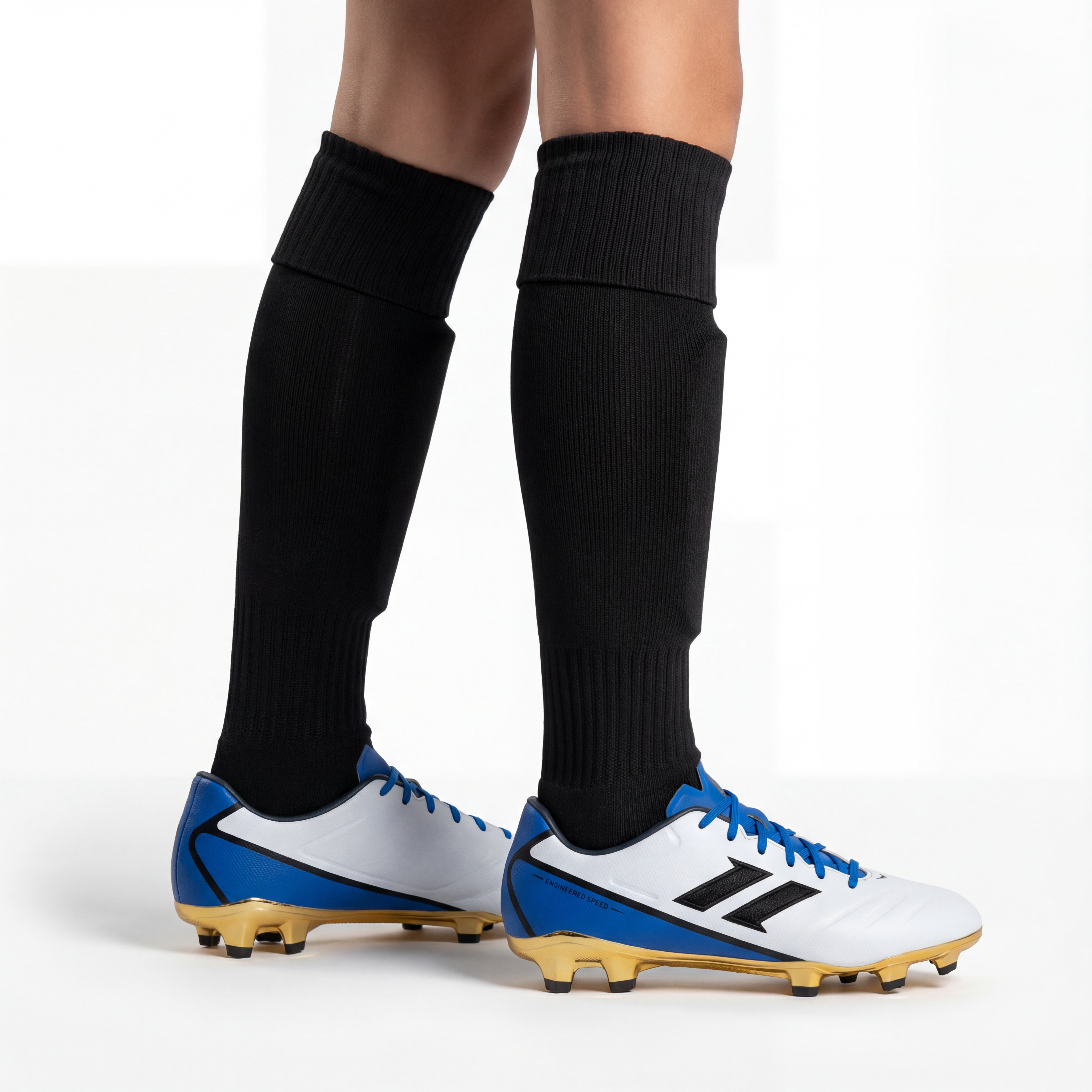Chaussettes de football enfant noires pour entraînement et match