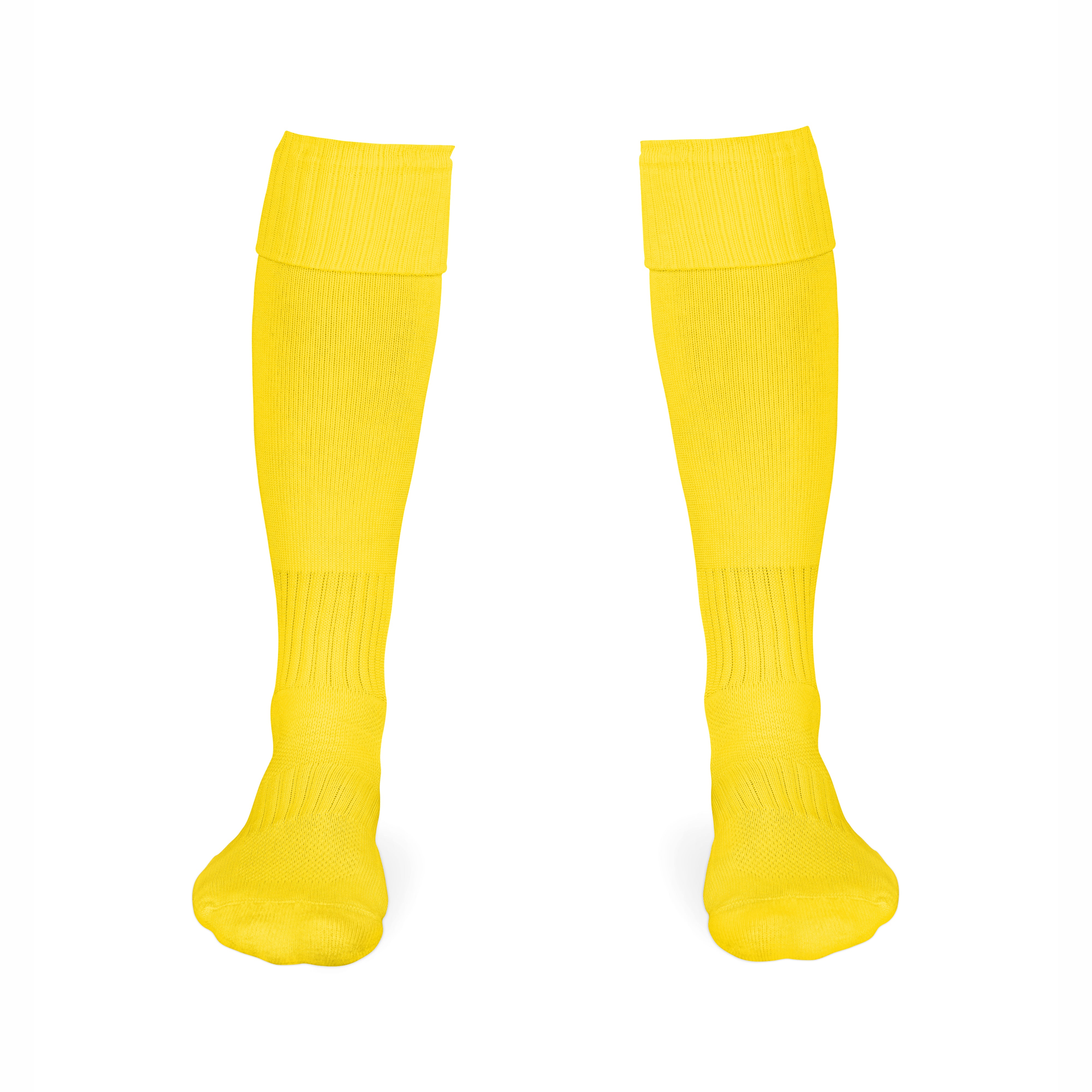 Chaussettes de football enfant jaunes pour entraînement et match
