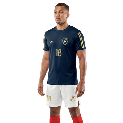 Ensemble de football homme personnalisé bleu marine