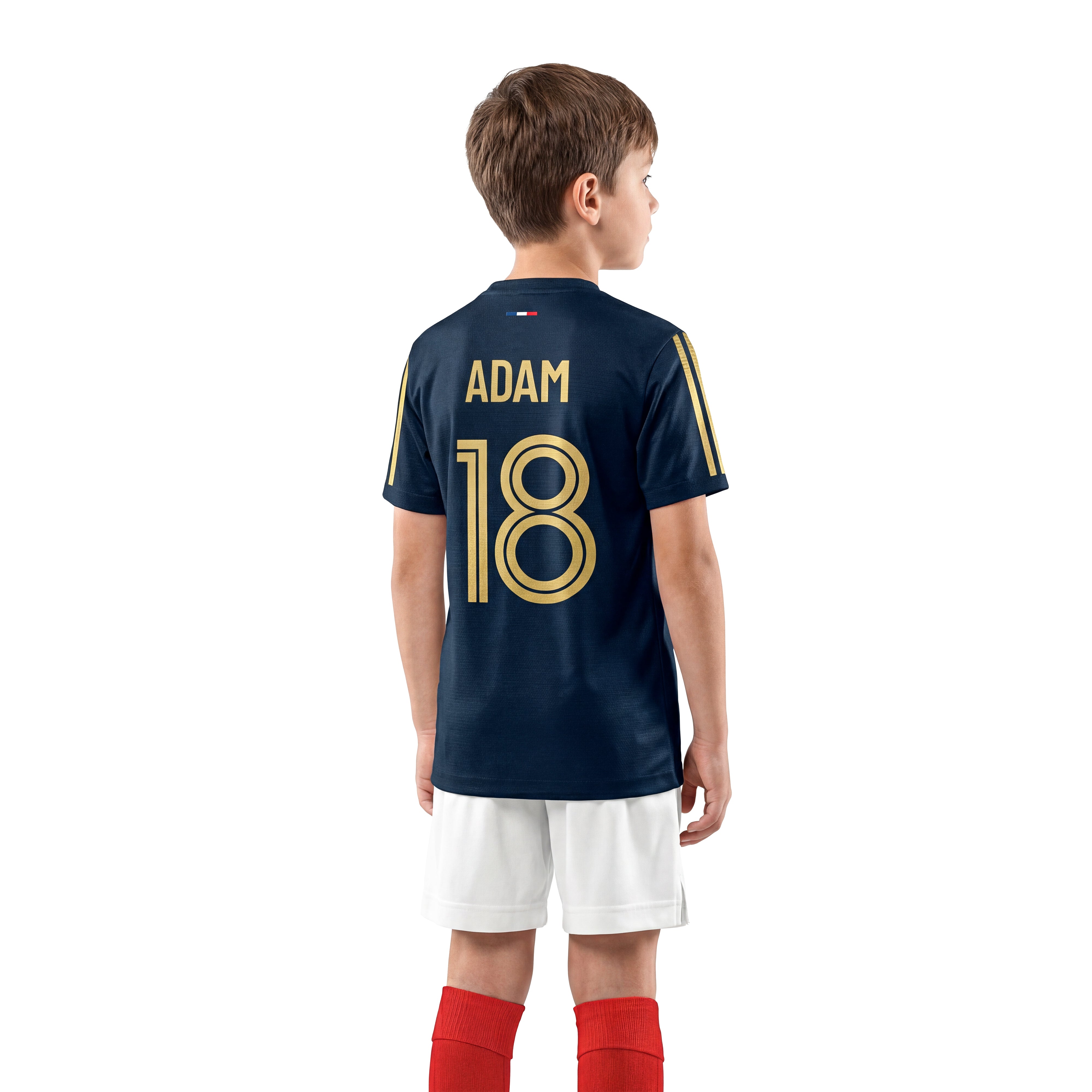 Ensemble de football enfant personnalisé bleu marine