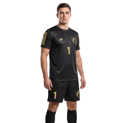 Maillot de football homme personnalisé noir