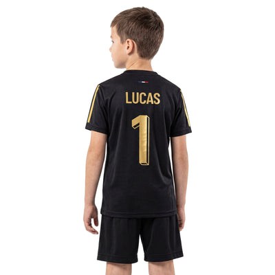 Ensemble de football enfant personnalisé noir et or