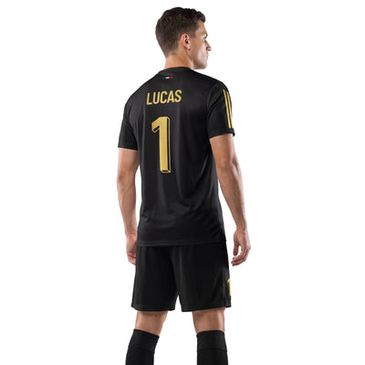 Ensemble de football homme personnalisé noir et or