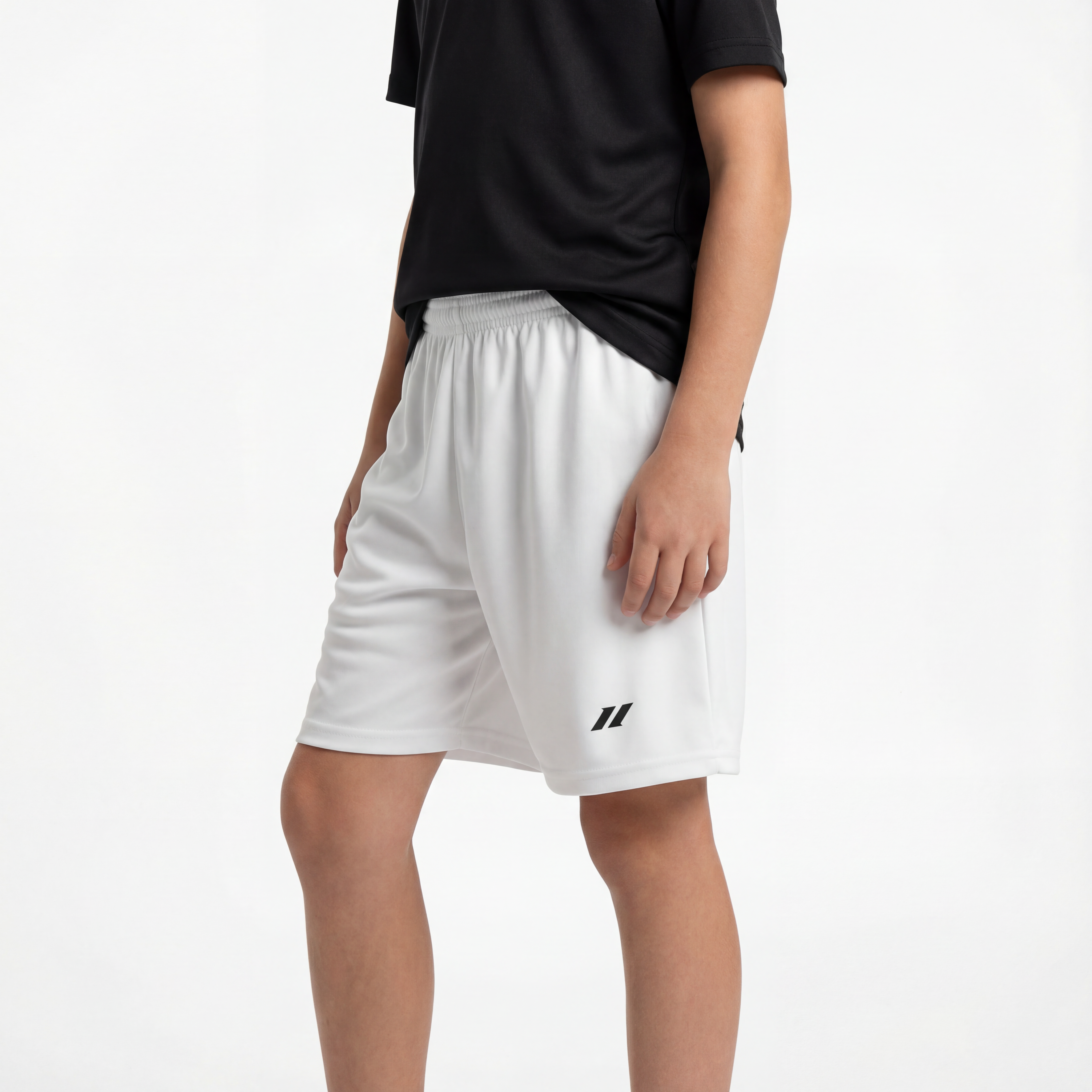 Short de sport enfant blanc pour entraînement et activités physiques